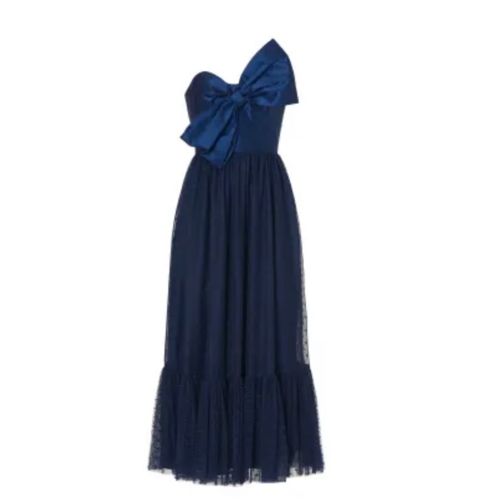 Hutch Navy Blue Bow Dress from Anthropology Size 00